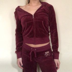 Juicy Couture maroon tracksuit